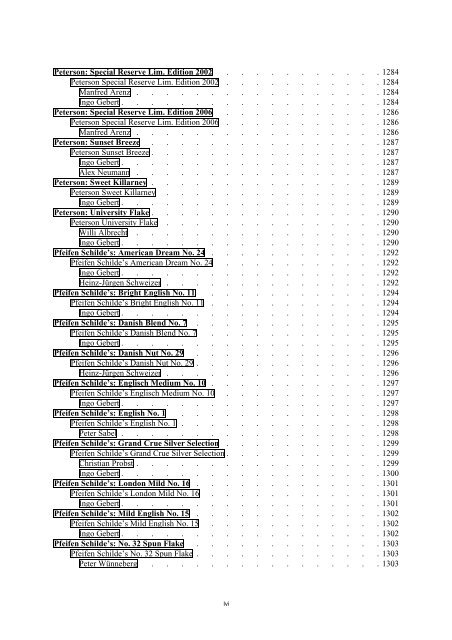 Table of Contents - DAFT - die De.Alt.Fan.Tabak