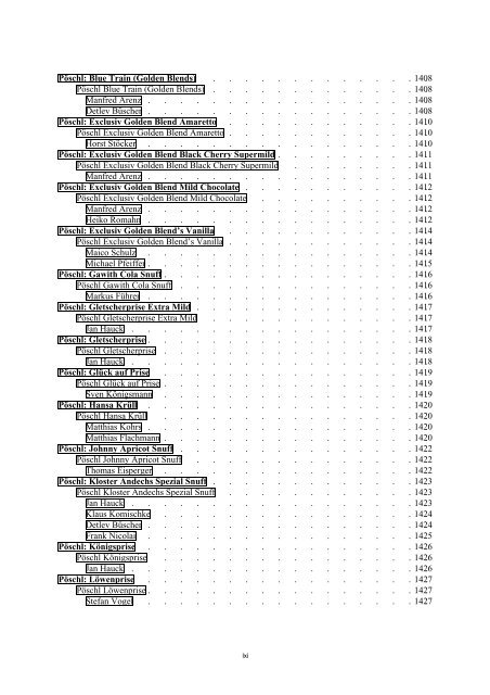 Table of Contents - DAFT - die De.Alt.Fan.Tabak