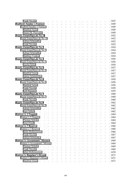 Table of Contents - DAFT - die De.Alt.Fan.Tabak