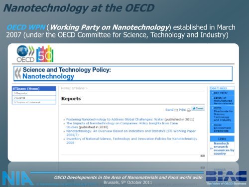 OECD Developments in the Area of ... - FoodDrinkEurope