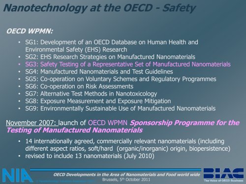 OECD Developments in the Area of ... - FoodDrinkEurope