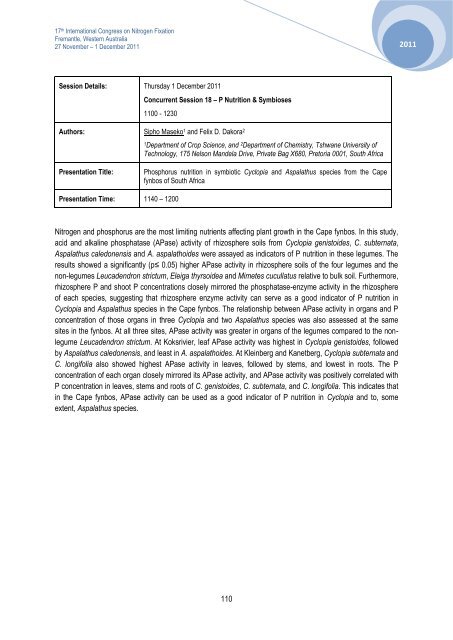 IN INOCULANTS Nodulaid - 17th International Nitrogen Fixation ...