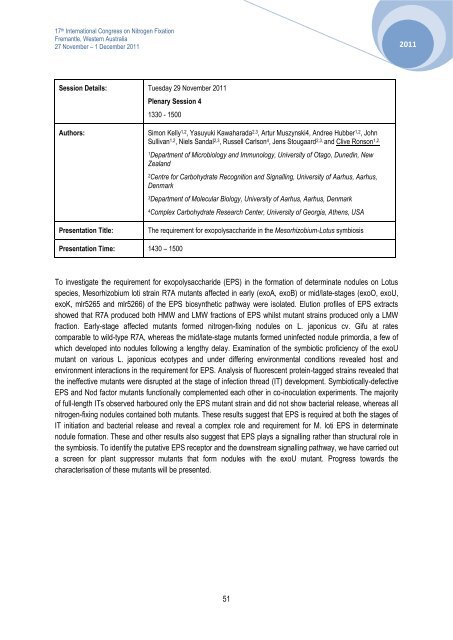 IN INOCULANTS Nodulaid - 17th International Nitrogen Fixation ...