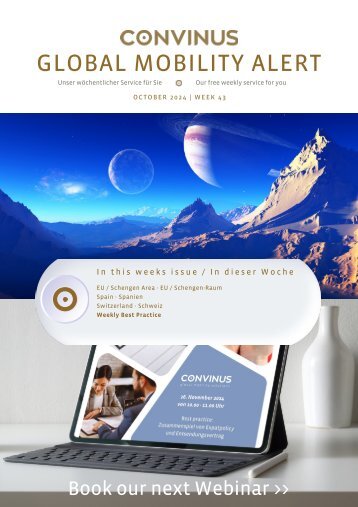 CONVINUS Global Mobility Alert - Week 43.2024