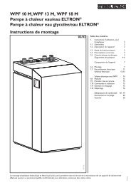 WPF 10 M, WPF 13 M, WPF 18 M Pompe à chaleur ... - Stiebel Eltron