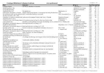 gerubriceerde titellijst - Collegium Graficum