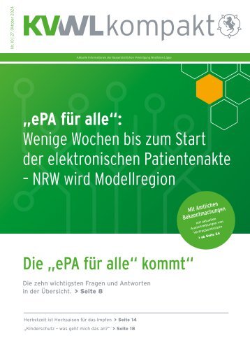 KVWL kompakt + praxis intern Oktober 2024