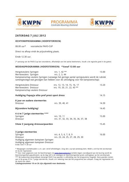 Sponsors - KWPN