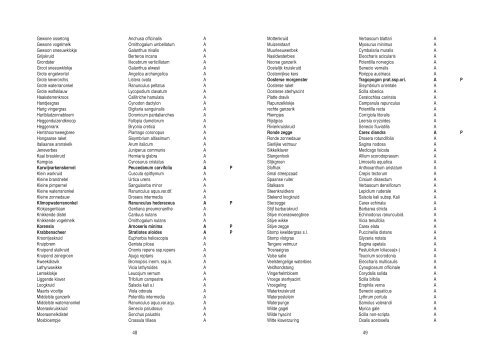 Werkdocument soortenbeleid Onderdeel Flora - Provincie Utrecht