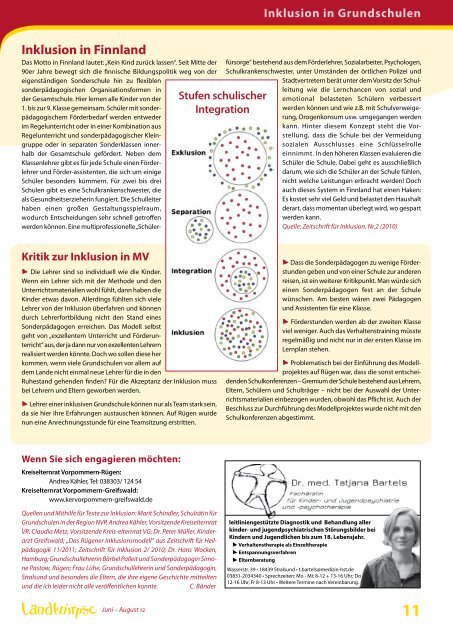 Inklusion in Grundschulen - Landknirpse