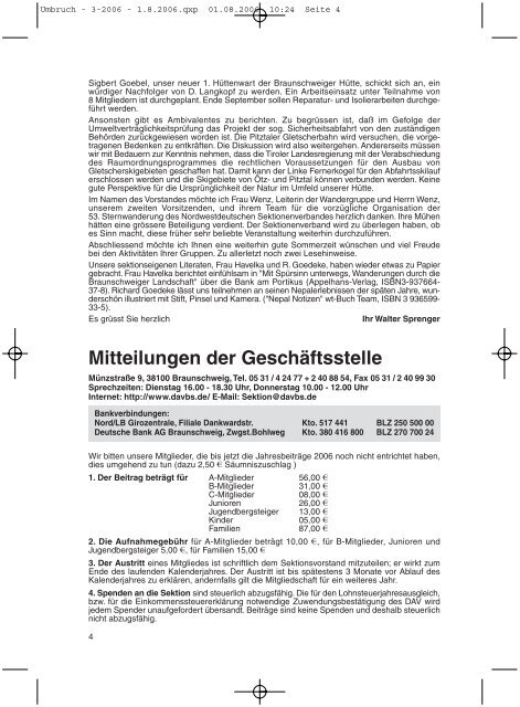 Schuh- und Schlüsseldienst - Deutscher Alpenverein Sektion ...