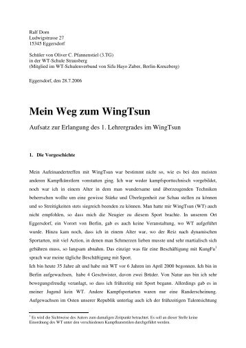 Mein Weg zum WingTsun - Ralf-dorn.net