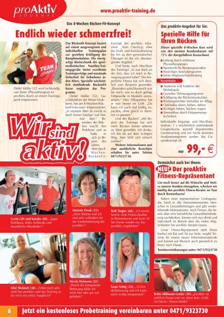 Wirsind aktiv! - proAktiv - Fitness + Wellness