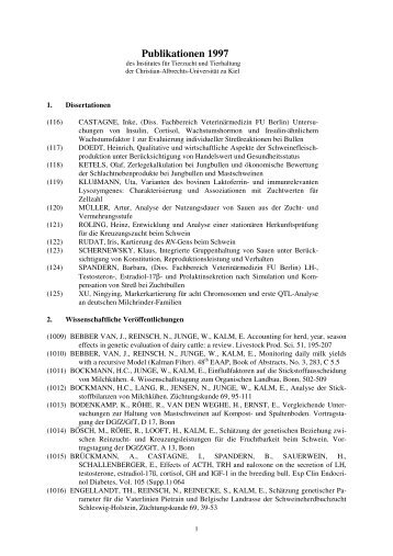 publikationen 1997 - Institut für Tierzucht und Tierhaltung - Christian ...