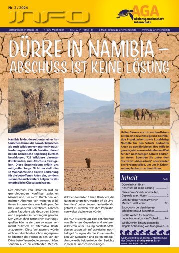 Dürre in Namibia – Abschuss ist keine Lösung