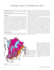 Canada's craton: A bottoms-up view - Geological Society of America