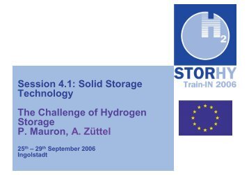 Session 4.1 - StorHy Hydrogen Storage