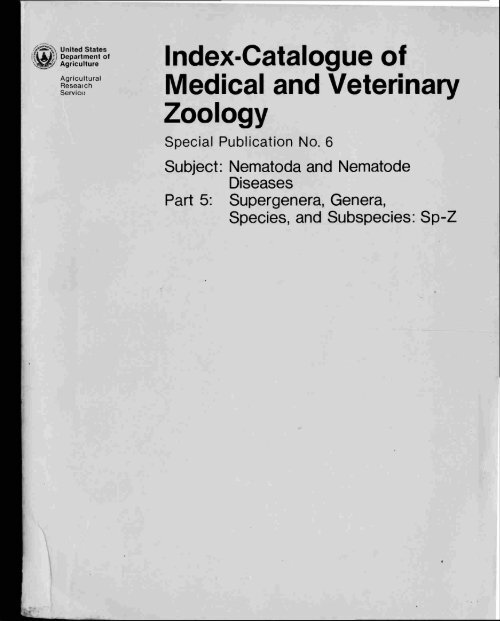 G Index Catalogue Of Jg Medical And Veterinary Zoology Repository
