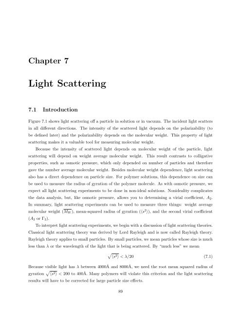 Light Scattering