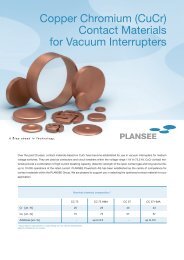 Copper Chromium (CuCr) Contact Materials for Vacuum ... - Plansee