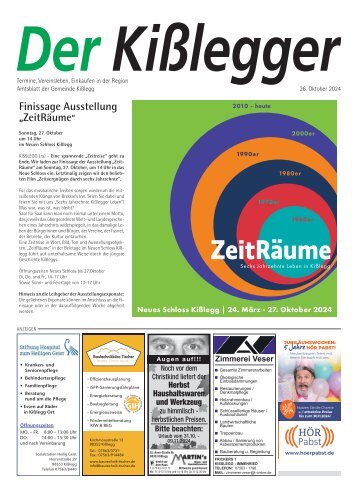 26.10.2024 Der Kißlegger