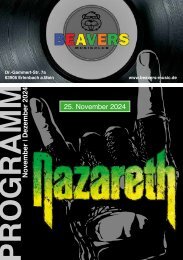 BEAVERS Programmheft November Dezember 2024