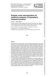 Singular vector decomposition for sensitivity analyses of ... - ACPD