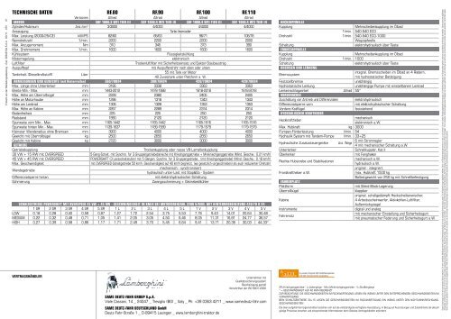 SDF Motoren Serie 1000 Tier iii, 3 oder 4 Zylinder, mit Turbolader ...