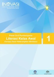 Paket Unit Pembelajaran Literasi Kelas Awal: Konsep Dasar Keterampilan Membaca 1
