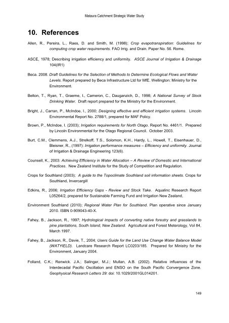 Appendix A. Water Conservation (Mataura River) - Environment ...
