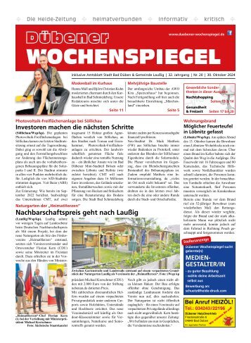 Dübener Wochenspiegel - Ausgabe 20 - Jahrgang 2024