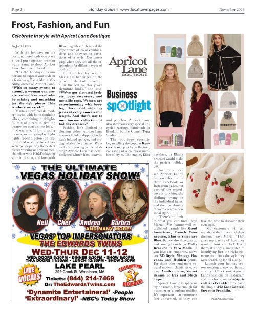 Holiday Guide Zone 2 November 2024