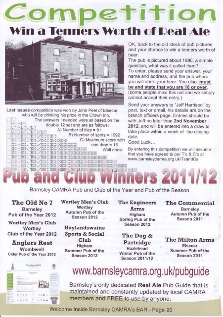 Latest Edition - Barnsley CAMRA