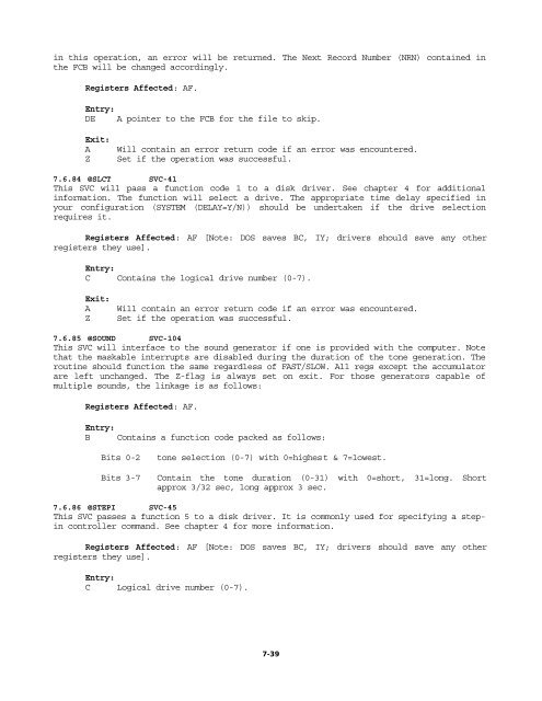 The Programmer's Guide to TRSDOS Version 6 - Tim Mann's Home ...