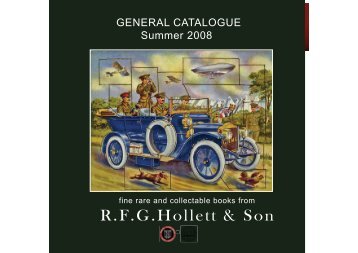 General catalogue summer 2008 - R.F.G. Hollett and Son