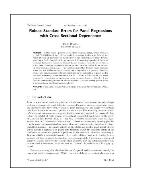 cluster standard errors stata cluster standard errors stata