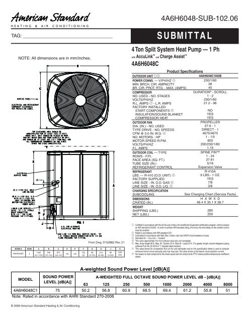 Ari Standard 210 240 Unitary Air Conditioner : Ari 260 2001 Sound