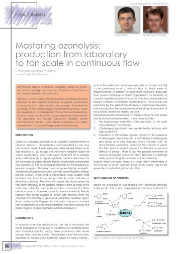 Mastering ozonolysis: production from laboratory to ton scale in ...