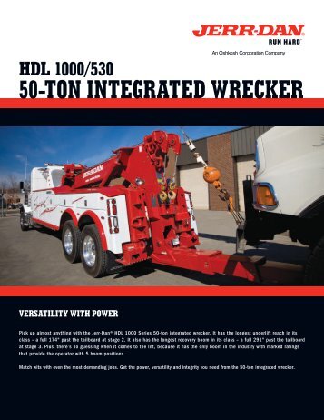 HDL 1000/530 50-toN iNtegrateD wrecker - Jerr-Dan