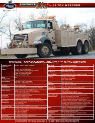 technical specifications– granite elite® 30 ton wrecker - Mack Defense