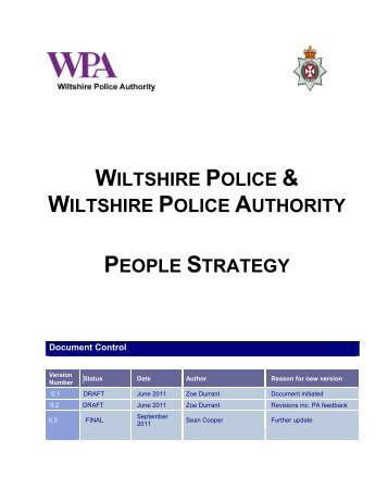 People Strategy - Wiltshire Police Authority