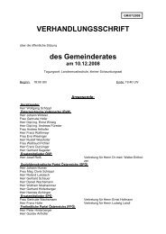 VERHANDLUNGSSCHRIFT des Gemeinderates - Hartkirchen