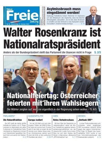 Walter Rosenkranz ist Nationalratspräsident