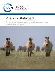 IUCN Commission Statement on the role of botanic gardens, aquariums, and zoos