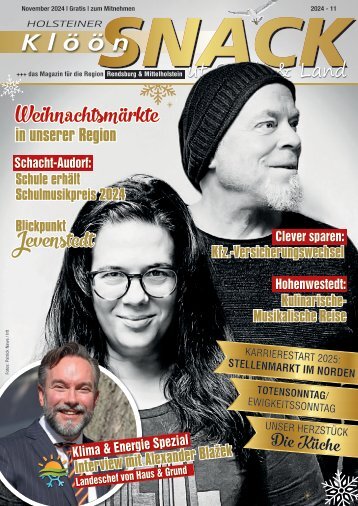 Holsteiner KlöönSNACK - Ausgabe Rendsburg / Mittelholstein - November 2024