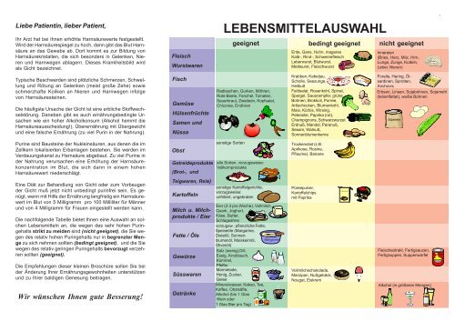 LEBENSMITTELAUSWAHL - HENNIG ARZNEIMITTEL