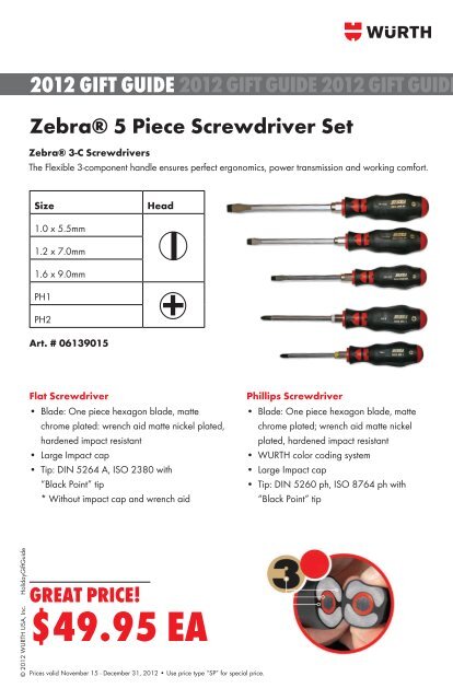 2012 GIFT GUIDE - WURTH USA