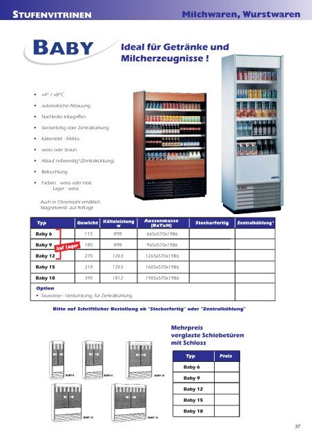 stufenvitrinen - FRIGO AG BERN