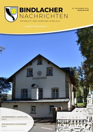 Bindlacher Nachrichten - Ausgabe 02.11.2024