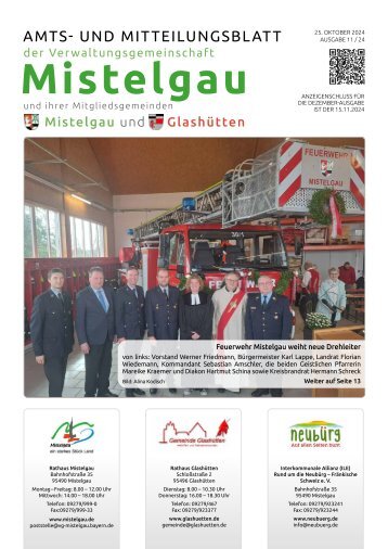 Amts- und Mitteilungsblatt Mistelgau-Glashütten - November 2024